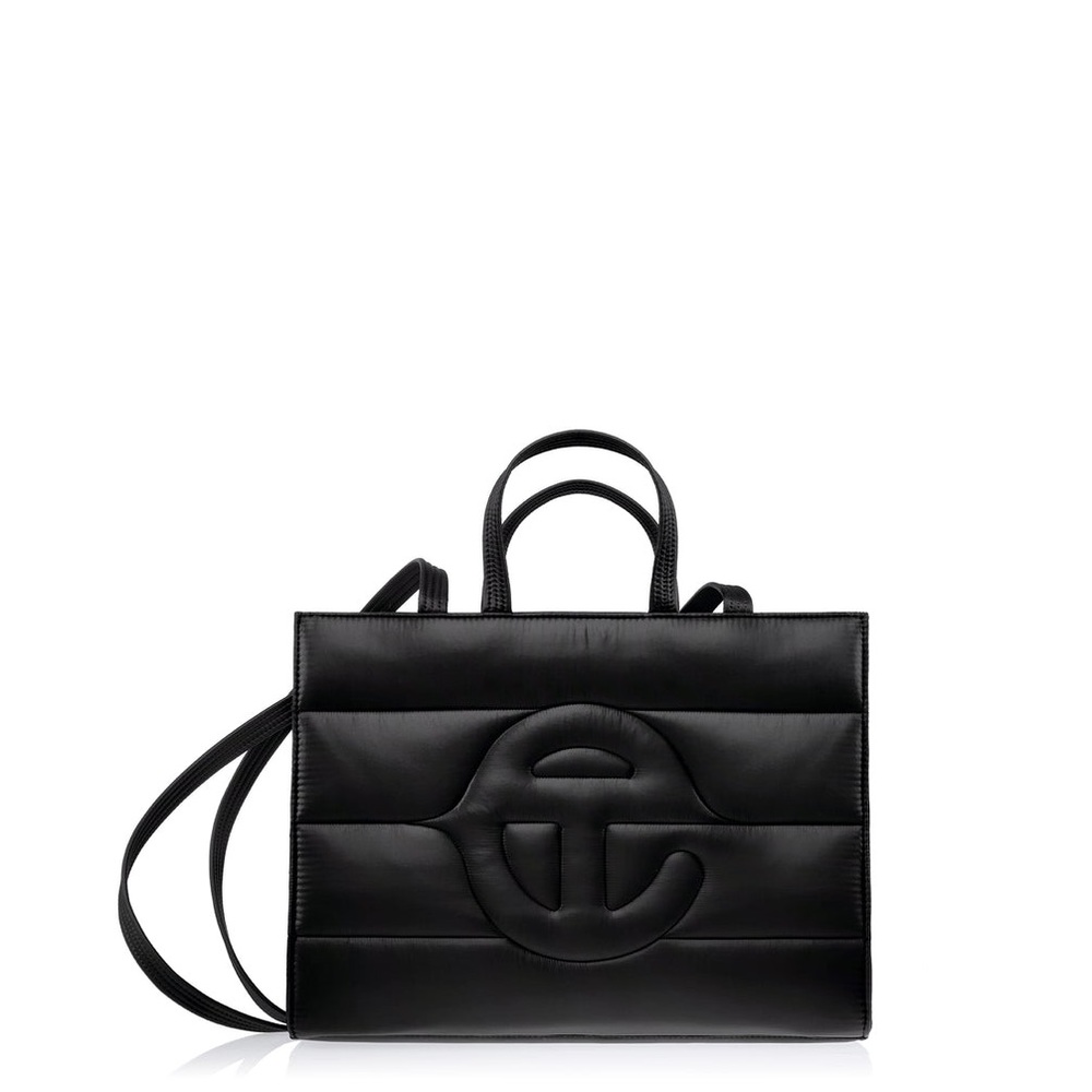 Telfar Moose Knuckles Medium Puff Shopper - Black